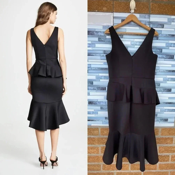 Marchesa Notte Stretch Cocktail Dress size 14 - Picture 4 of 17